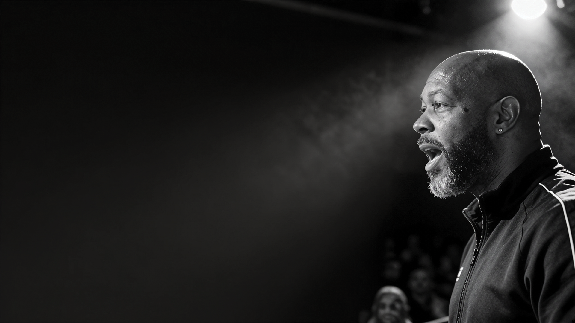 Shawn T. Brown speaking on stage